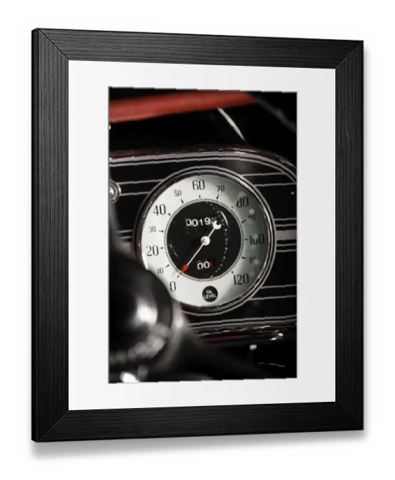 Framed Print : Auburn 852 SC Speedster 1936 instruments