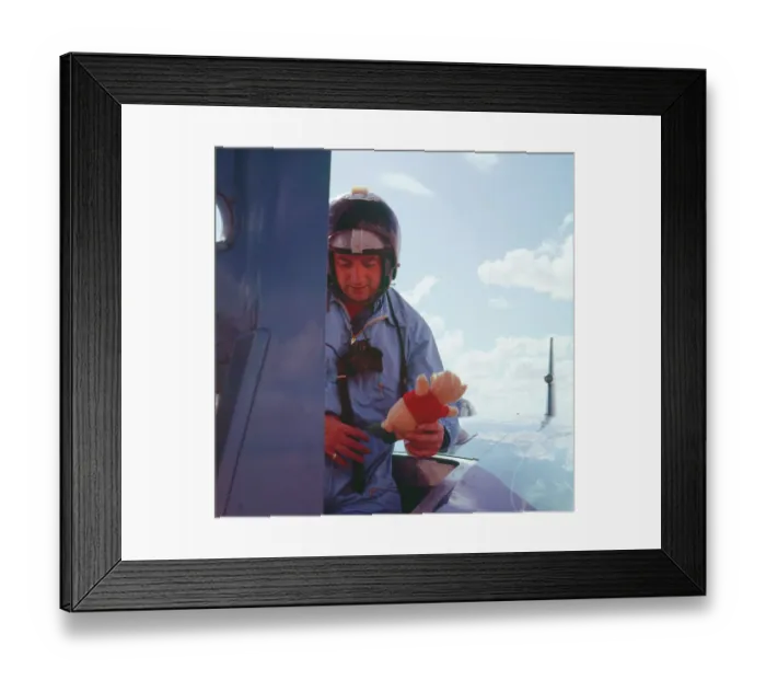 Framed Print : Donald Campbell with Bluebird CN 7 at Lake Eyre with Mr Woppit mascot 1963 Framed Print : Donald Campbell with Bluebird CN 7 at Lake Eyre with Mr Woppit mascot 1963