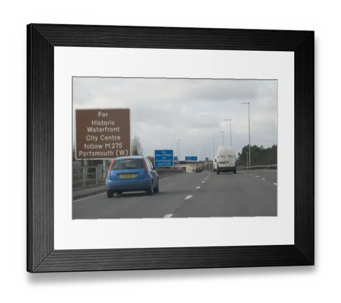 Framed Print : Traffic on M27 Framed Print : Traffic on M27