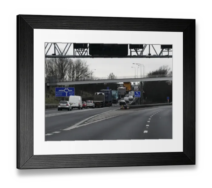 Framed Print : Traffic on M27 Framed Print : Traffic on M27