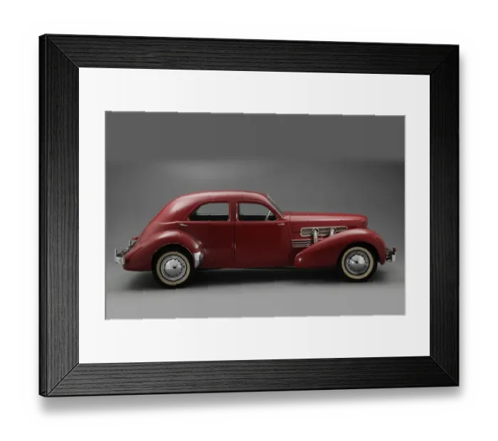 Framed Print : 1937 Cord Westchester Sedan