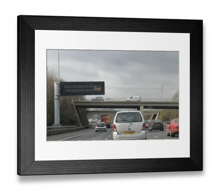 Framed Print : M27 Motorway Matrix