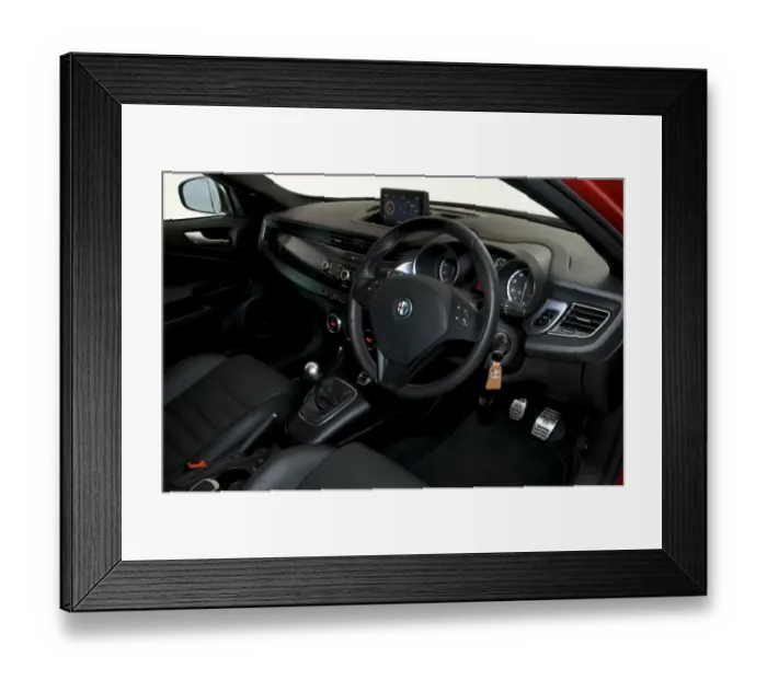 Framed Print : 2010 Alfa Romeo Giulietta 1750 Cloverleaf interior Framed Print : 2010 Alfa Romeo Giulietta 1750 Cloverleaf interior