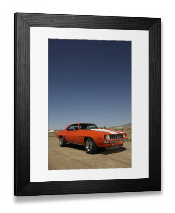Framed Print : Chevrolet Camaro Z28 1969