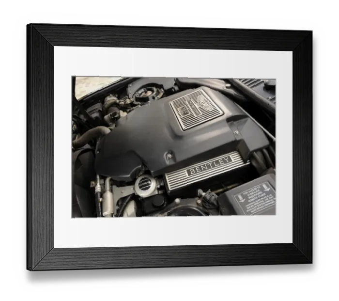 Framed Print : Bentley Continental engine 2001 Framed Print : Bentley Continental engine 2001