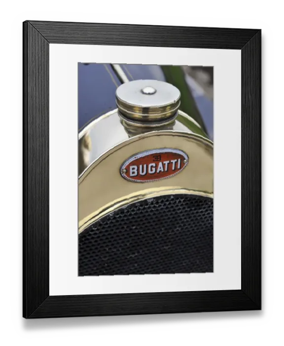 Framed Print : Bugatti T18 Black Bess badge Framed Print : Bugatti T18 Black Bess badge
