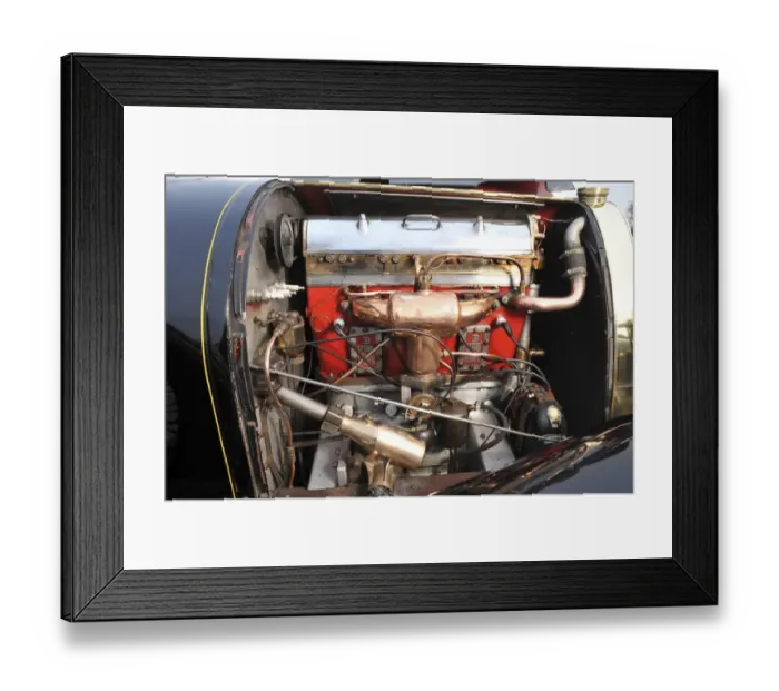 Framed Print : Bugatti T18 Black Bess 1913 engine
