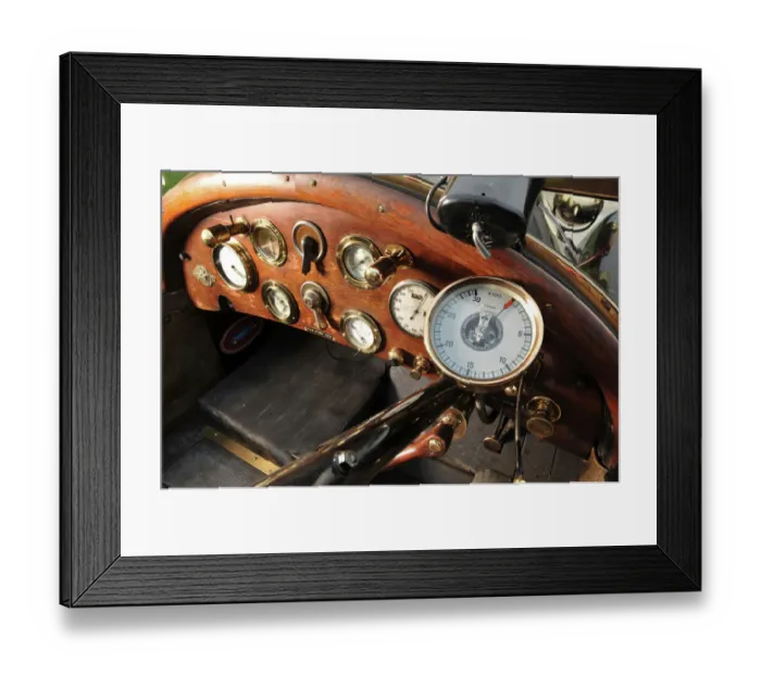 Framed Print : Bugatti T18 Black Bess dashboard