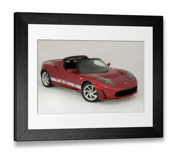 Framed Print : 2010 Tesla Roadster Framed Print : 2010 Tesla Roadster