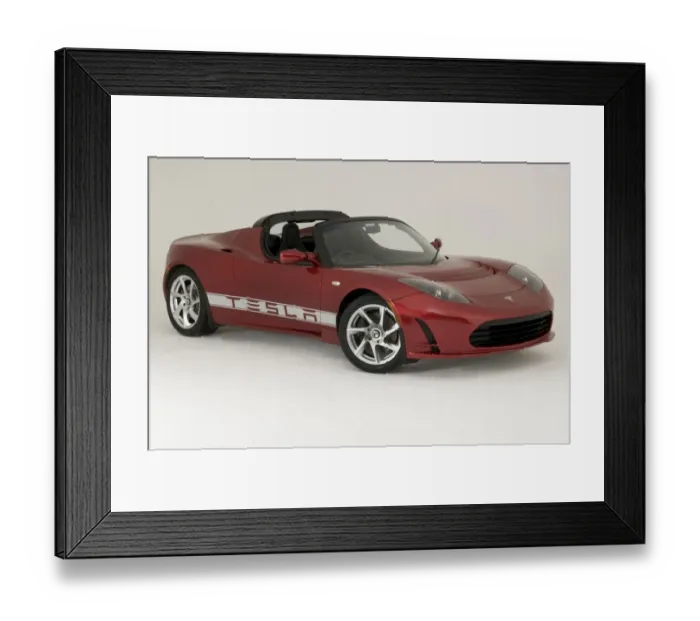 Framed Print : 2010 Tesla Roadster Framed Print : 2010 Tesla Roadster