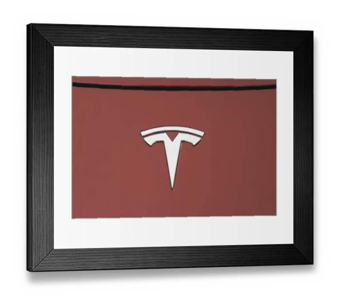 Framed Print : 2010 Tesla Roadster
