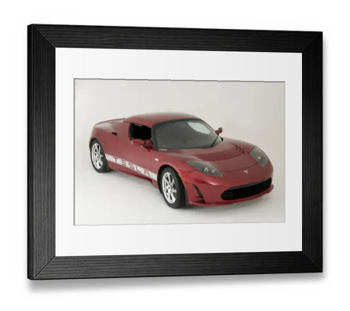 Framed Print : 2010 Tesla Roadster