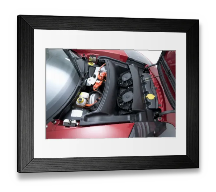 Framed Print : 2010 Tesla Roadster
