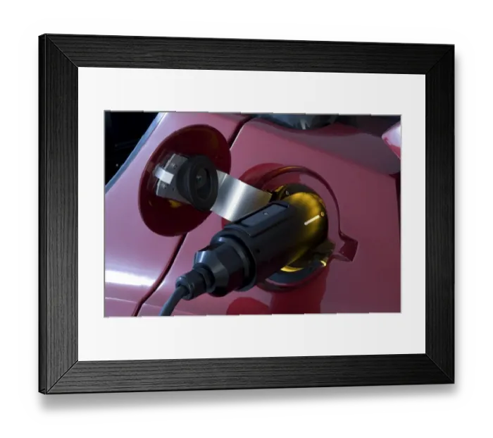 Framed Print : 2010 Tesla Roadster