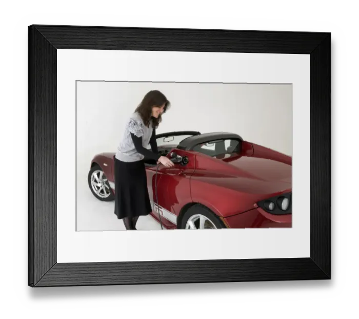 Framed Print : 2010 Tesla Roadster Framed Print : 2010 Tesla Roadster