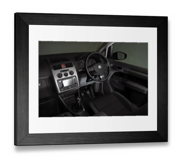 Framed Print : 2009 Volkswagen Touran TDi interior