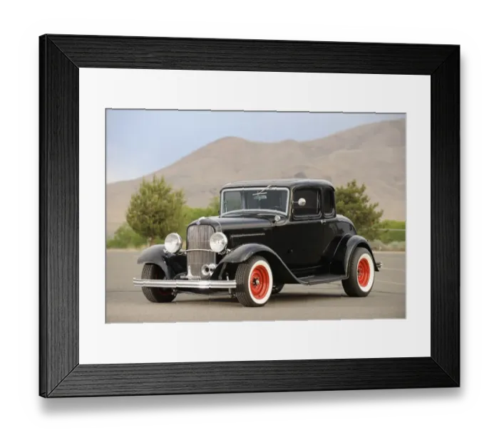 Framed Print : Ford 5 window coupe