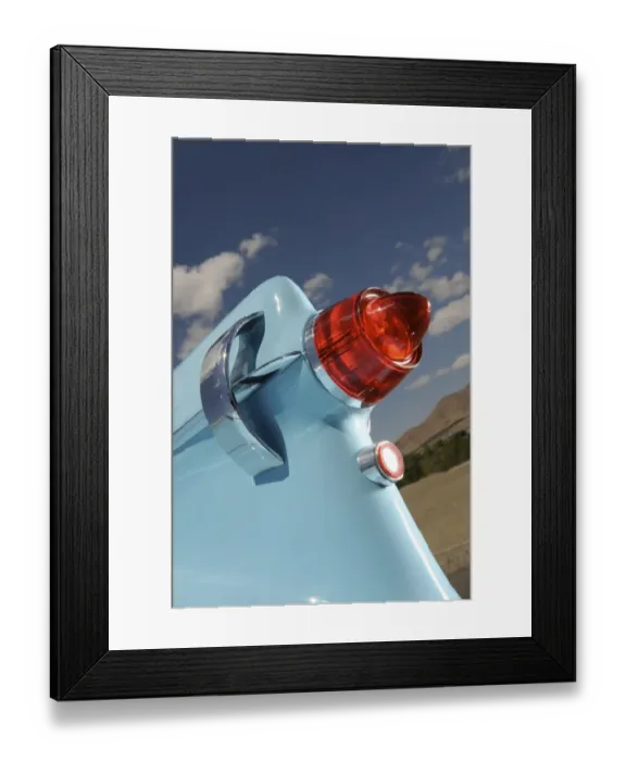 Framed Print : Chrysler Imperial 1957 rear light detail