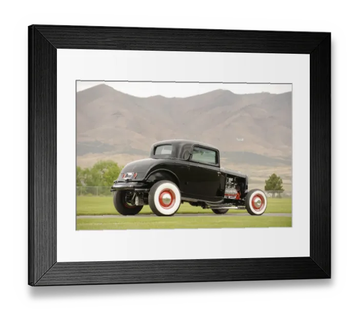 Framed Print : Ford 3 window coupe