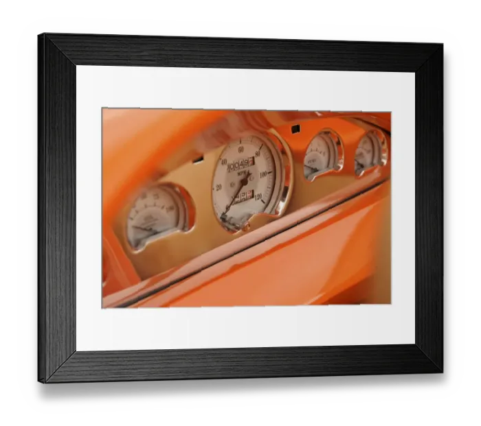 Framed Print : Ford custom orange Framed Print : Ford custom orange