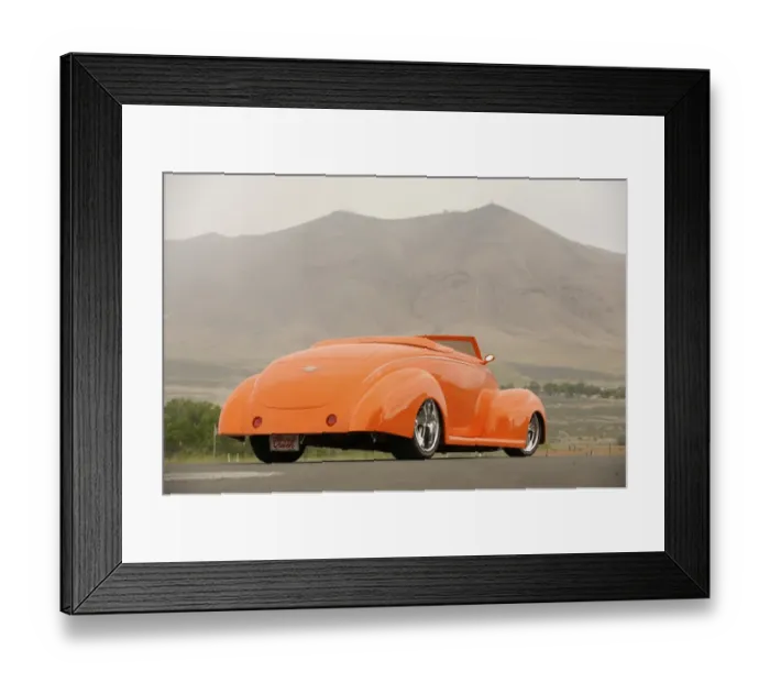 Framed Print : Ford custom orange