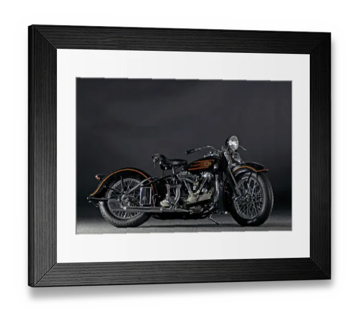 Framed Print : Harley Davidson ELS Knucklehead 1937