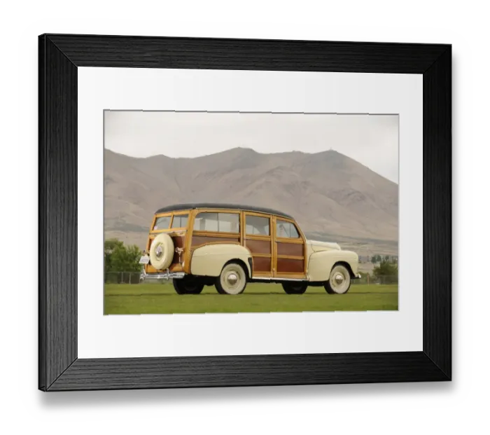 Framed Print : Ford woodie station
