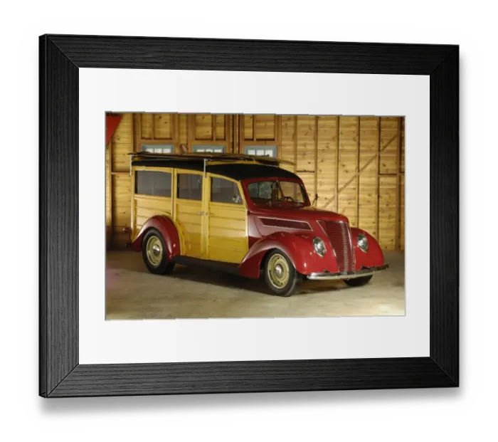 Framed Print : Ford Woodie 1937
