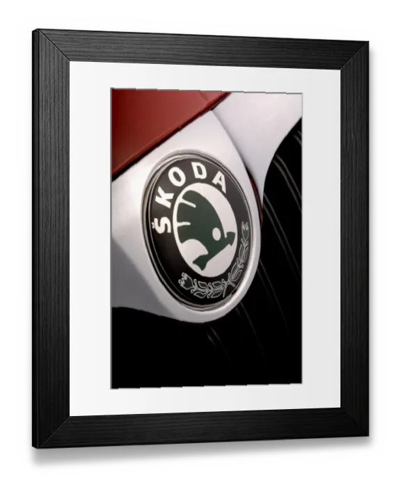 Framed Print : Skoda badge