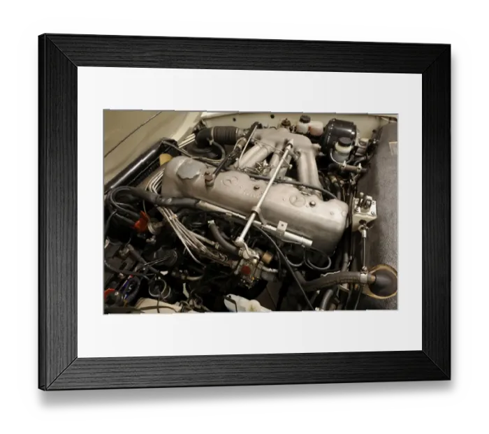 Framed Print : 1963 Mercedes 230 SL engine Framed Print : 1963 Mercedes 230 SL engine