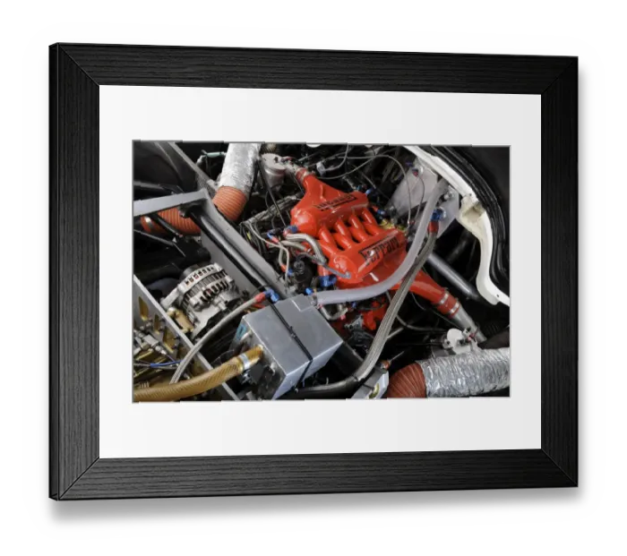 Framed Print : Lancia Martini Le Mans car engine chassis no 0007 1983