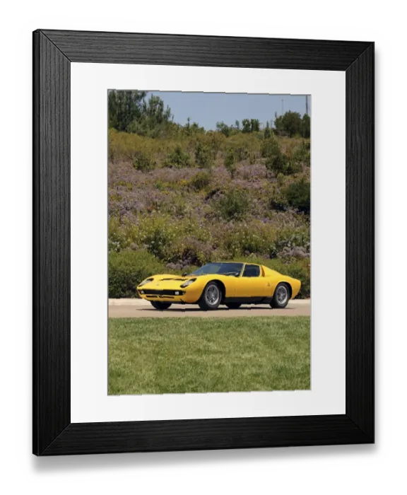 Framed Print : 1970 Lamborghini Miura p400s 1970