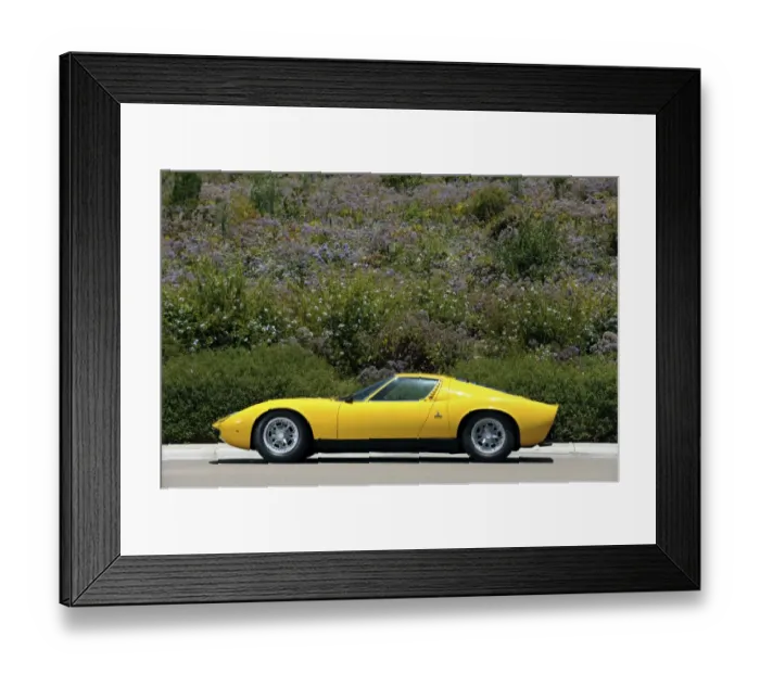 Framed Print : Lamborghini Miura p400s