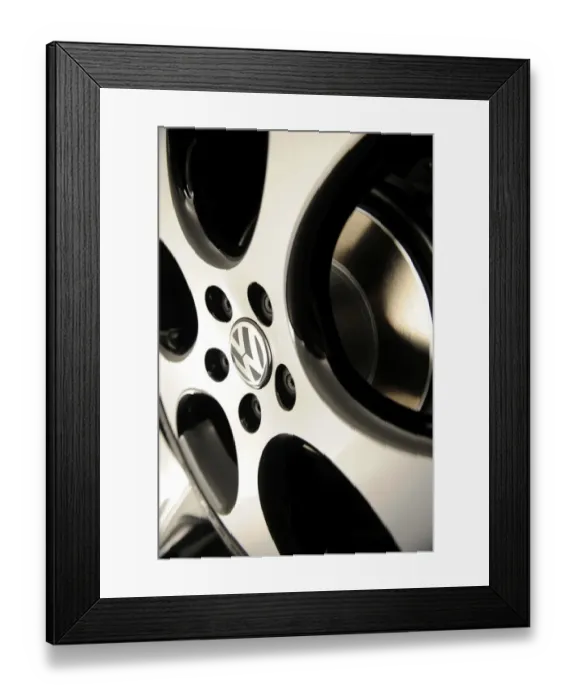 Framed Print : VW Golf GTI mk 6 2008 wheel detail Framed Print : VW Golf GTI mk 6 2008 wheel detail