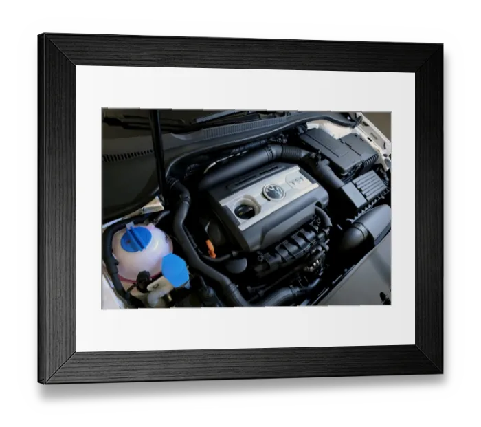 Framed Print : VW Golf GTI mk 6 2008 engine