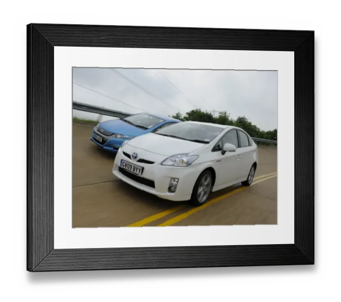 Framed Print : Toyota Prius 2009
