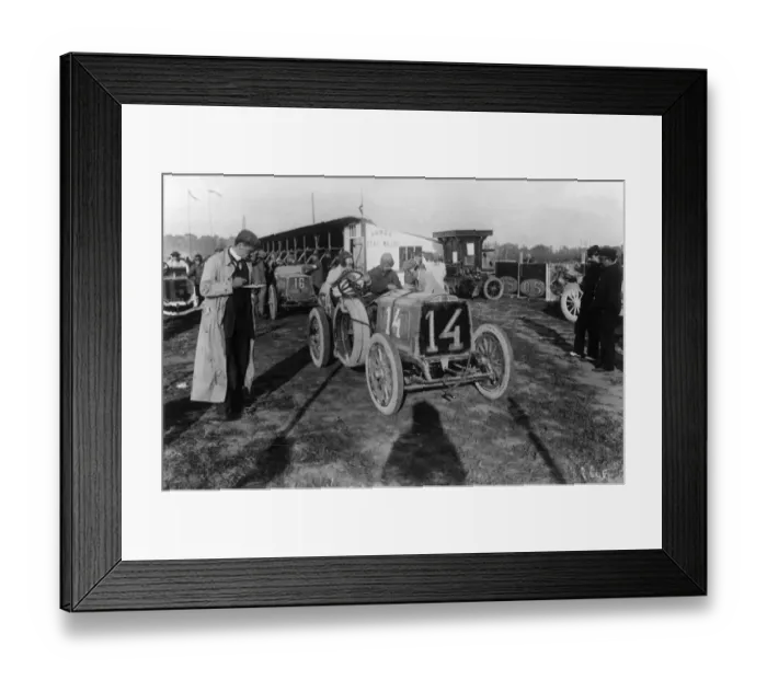 Framed Print : 1908 Grand Prix De L ACF, Jenatzy in the Mors Framed Print : 1908 Grand Prix De L ACF, Jenatzy in the Mors