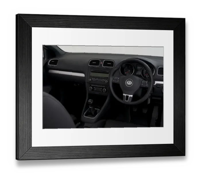 Framed Print : Volkswagen Golf Convertible 2011