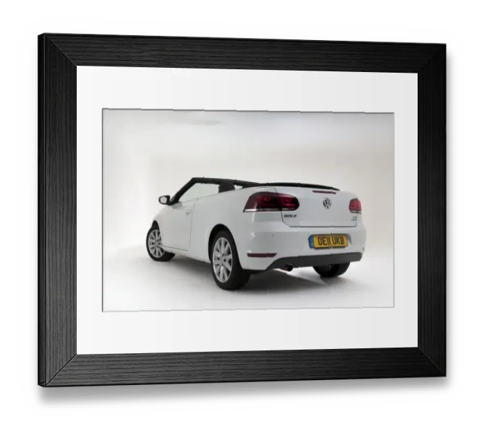 Framed Print : Volkswagen Golf Convertible 2011