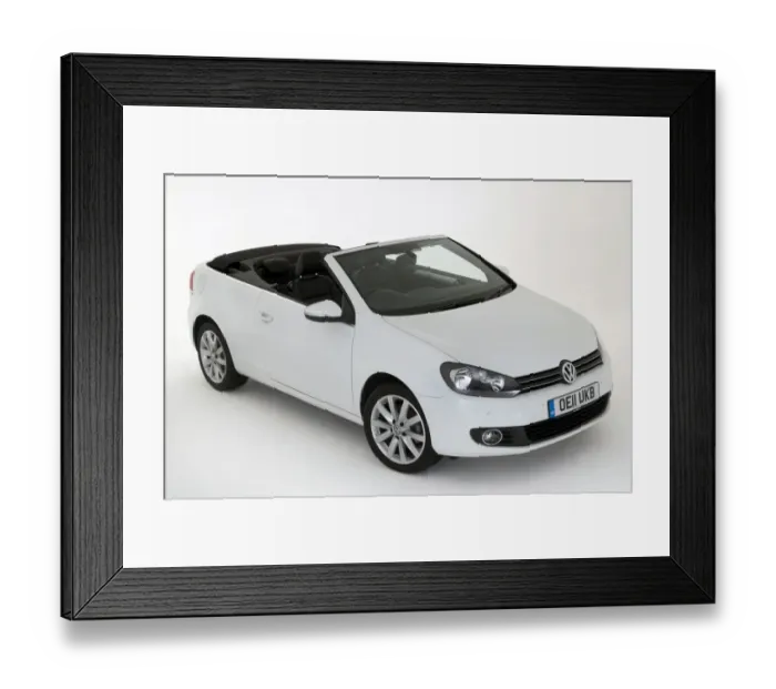 Framed Print : Volkswagen Golf Convertible 2011