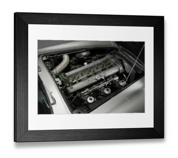 Framed Print : Aston Martin DB5 engine 1964