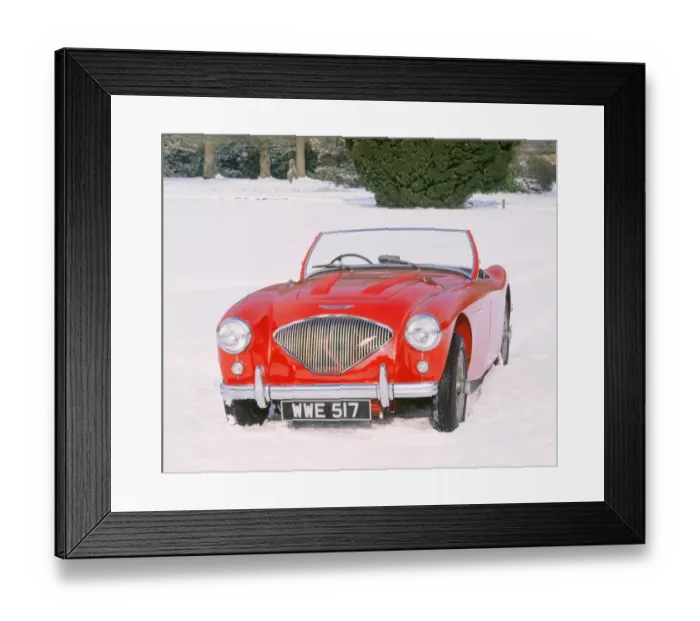 Framed Print : 1956 Austin Healey 100M