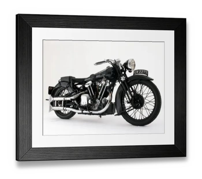 Framed Print : 1932 Brough SS100 10HP Lawrence of Arabia classic bike