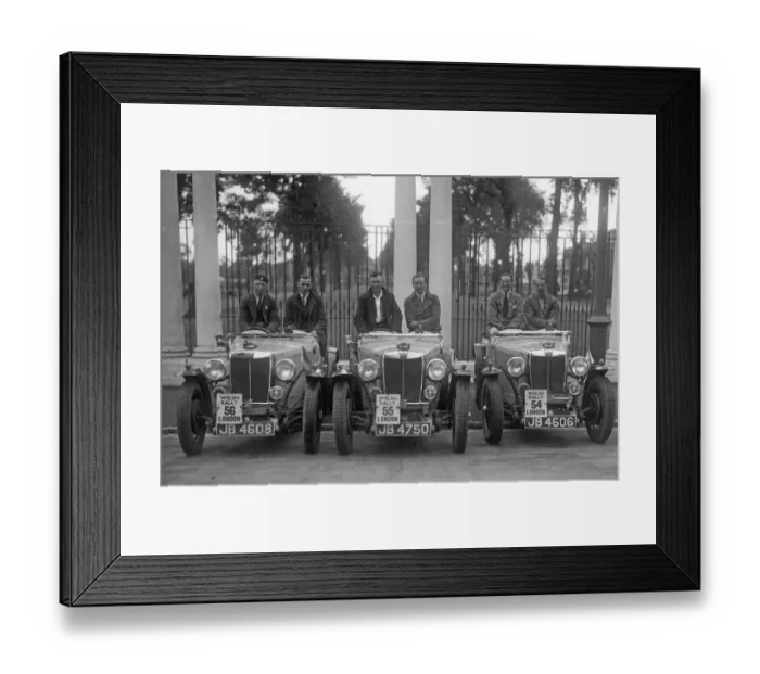 Framed Print : MG NE Magnette 3 Musketeers team 1935