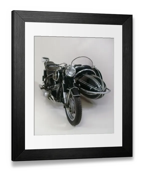 Framed Print : BMW R50 motorcycle with STEIB sidecar 1957 Framed Print : BMW R50 motorcycle with STEIB sidecar 1957