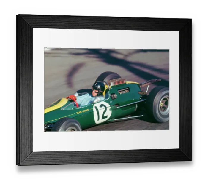 Framed Print : Lotus 25, Jim Clark, during Monaco Grand Prix 1964
