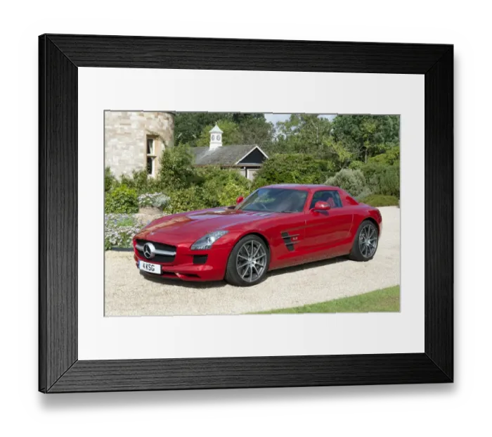 Framed Print : E01180 Mercedes Benz AMG SLS 6. 3 2011 Framed Print : E01180 Mercedes Benz AMG SLS 6. 3 2011