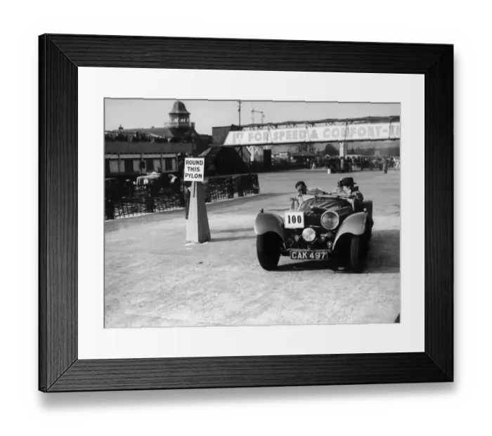 Framed Print : 1938 SS 100 in Junior Car club event at Brooklands 25th March 1939 Framed Print : 1938 SS 100 in Junior Car club event at Brooklands 25th March 1939