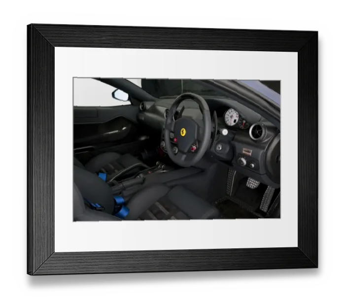Framed Print : Ferrari 599 GTO 2010 interior Framed Print : Ferrari 599 GTO 2010 interior