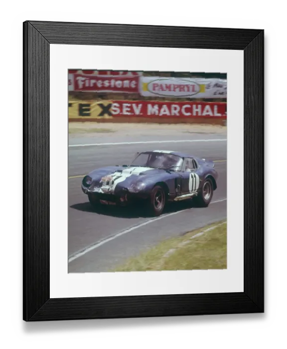 Framed Print : Sears and Thompson in the AC Ford Cobra Daytona, 1965 Le mans Framed Print : Sears and Thompson in the AC Ford Cobra Daytona, 1965 Le mans